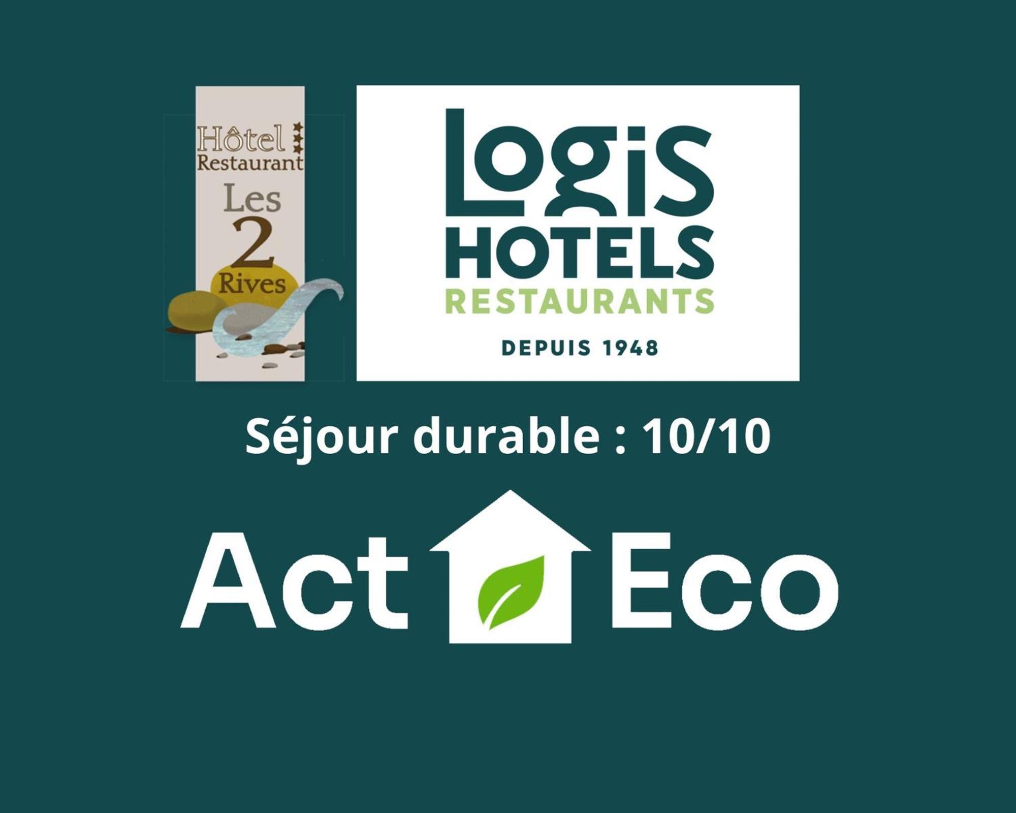Logis Hotel Restaurant Les 2 Rives - A75, En Bordure De Riviere Banassac Esterno foto